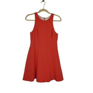 Rag & Bone Adeline Dress Women's Sz 4 Coral Fit Flare Lined Sleeveless Short